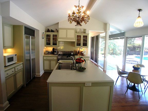 Looking into kitchen from back door