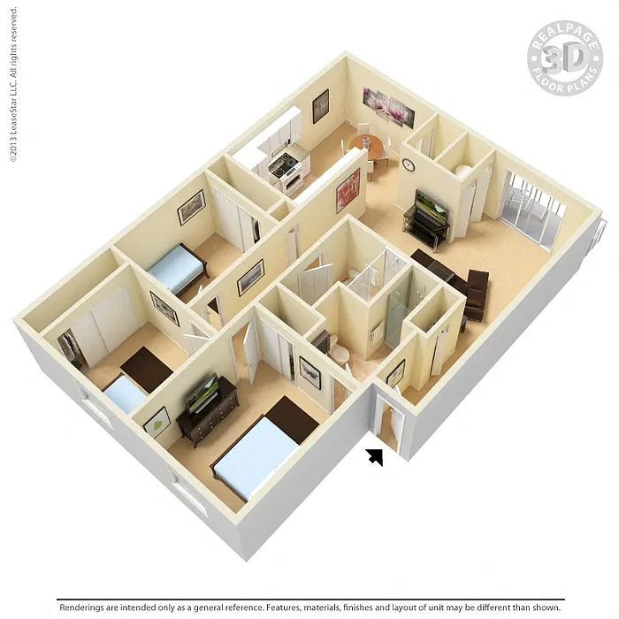 Floor plan Three Bedroom