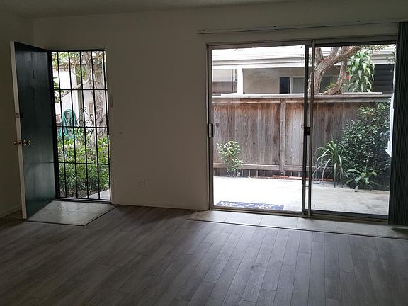 Private Patio with Sliding Door