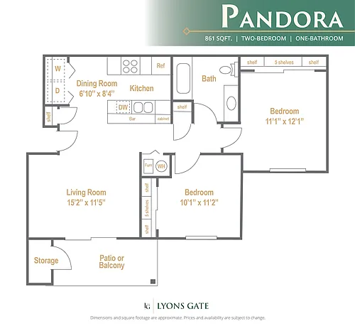 Floor plan Pandora