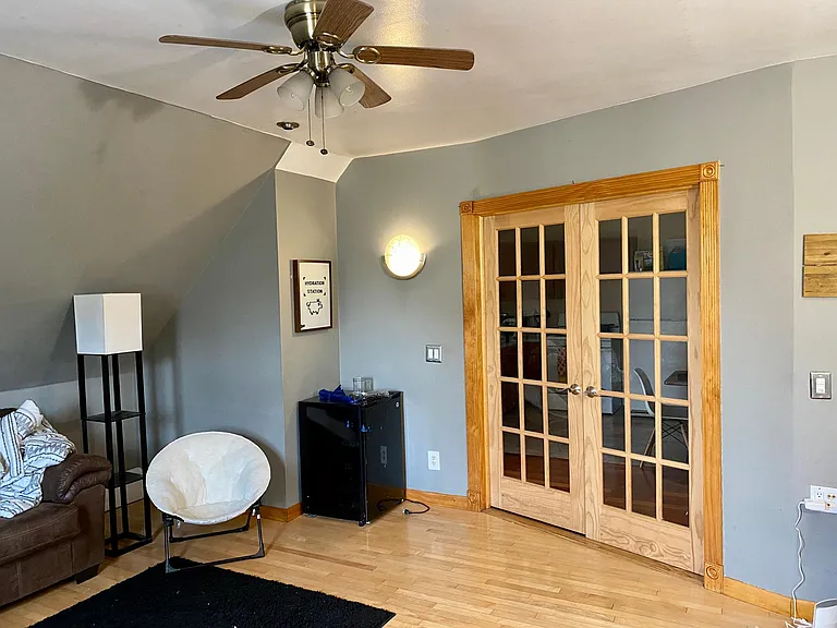 French Door Entrance to Kitchen and dining area