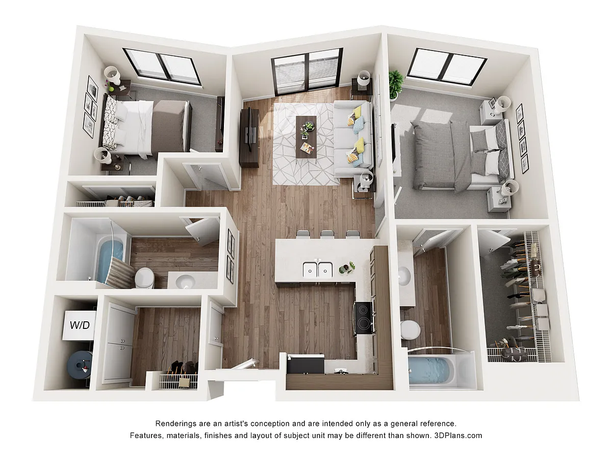 Floor plan 2 Bedroom A