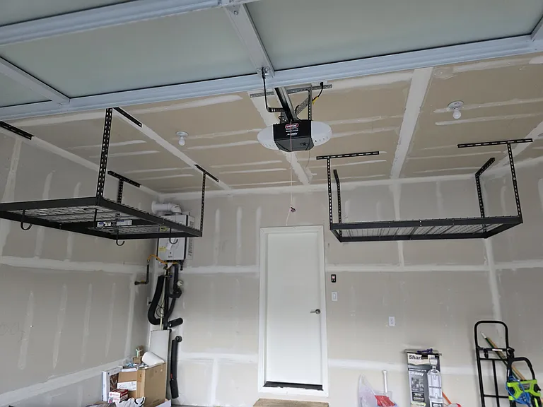 Garage with storage + bicycle rack