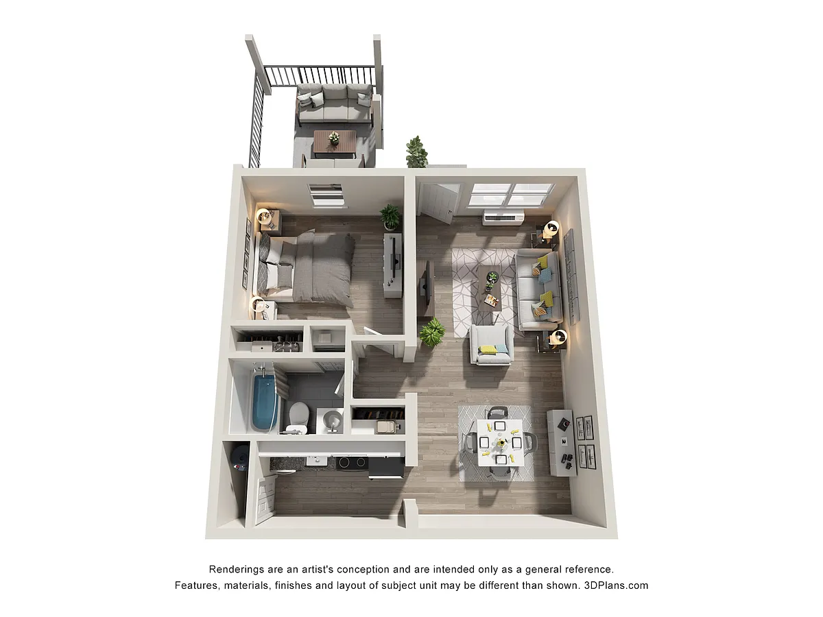Floor plan 1 Bed Rono