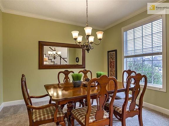 Formal dining room with new carpet