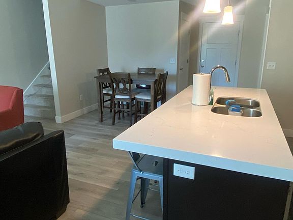 Kitchen with bar stools