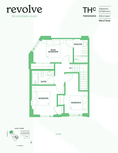 Floor plan 3-Bedroom Town House C