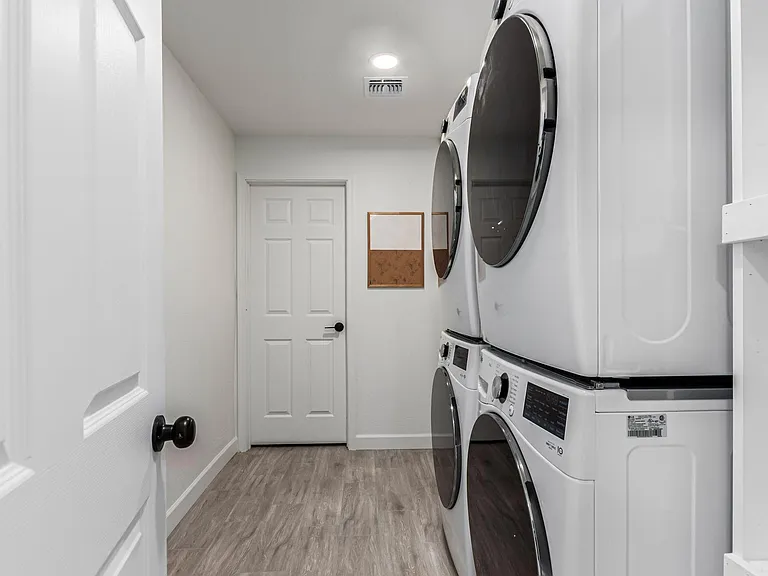 Two washers and dryers!