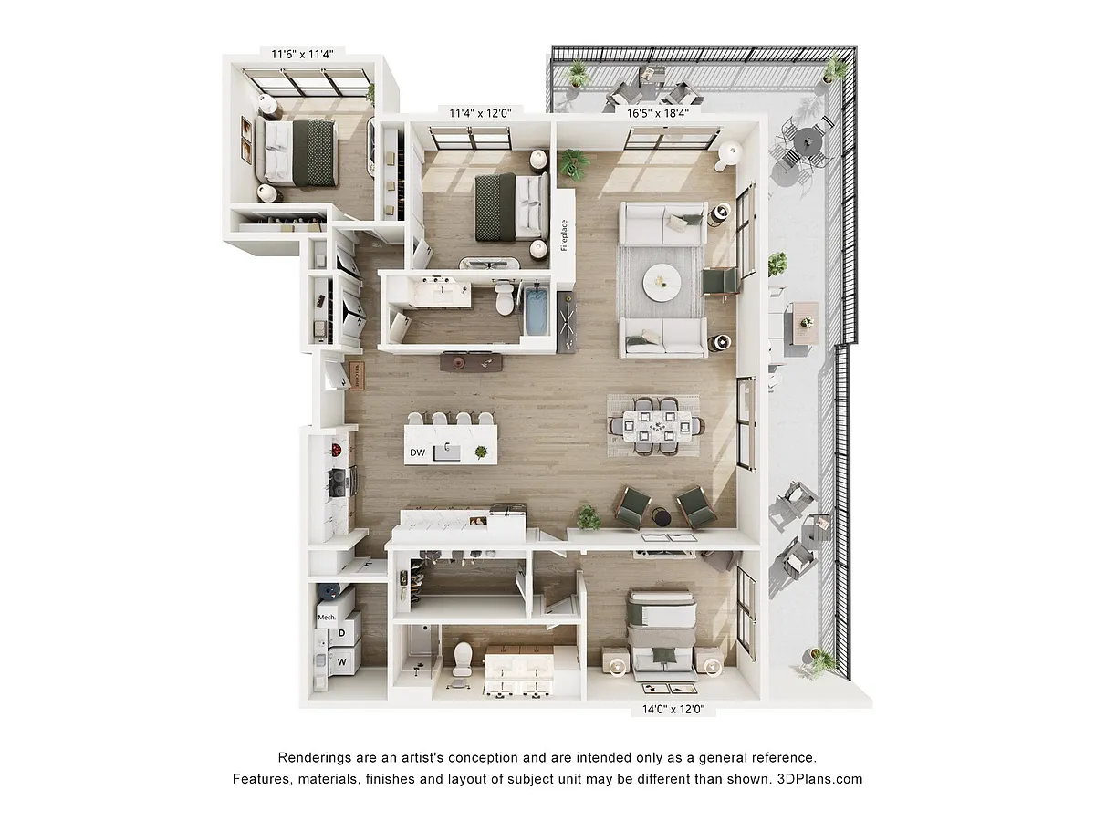 Floor plan Skyline - Penthouse 1