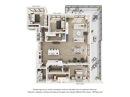 Floor plan Skyline - Penthouse 1