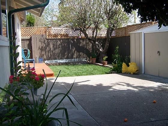 Private fenced yard