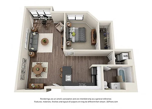 Floor plan ONE BEDROOM | ONE BATH A5.1