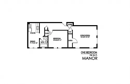 Floor plan 1 Bedroom 1 Bathroom