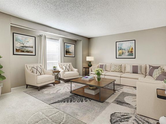 Virtually staged living room.