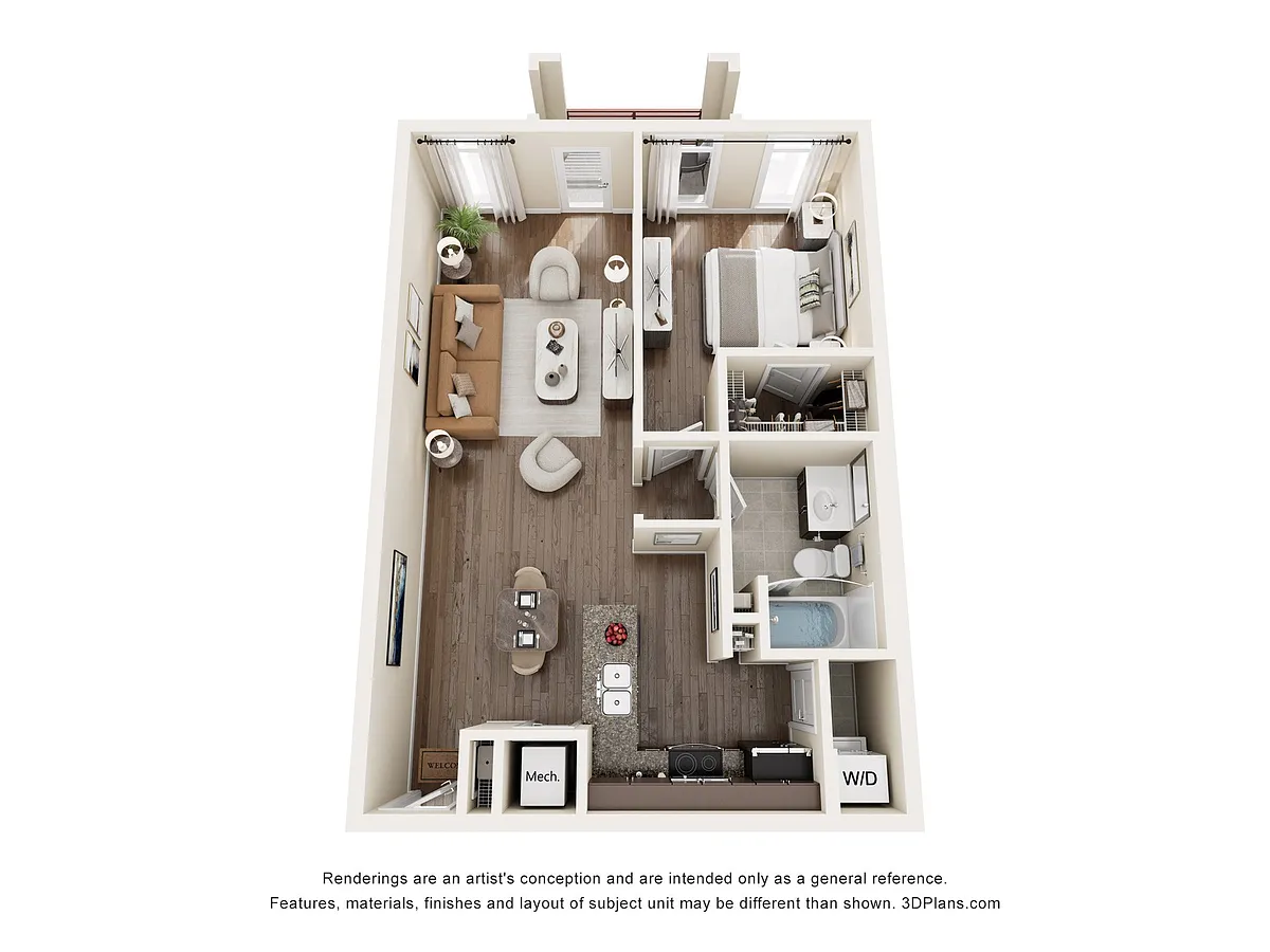 Floor plan 1 Bedroom A1
