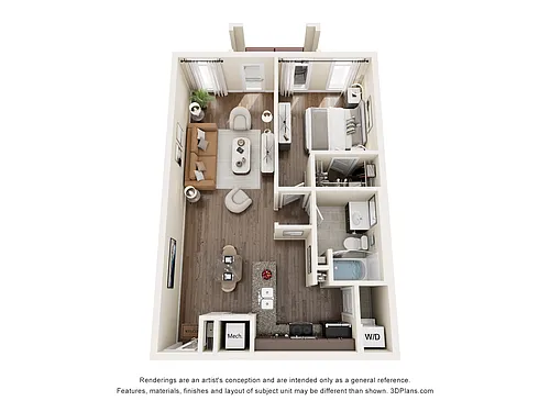 Floor plan 1 Bedroom A1