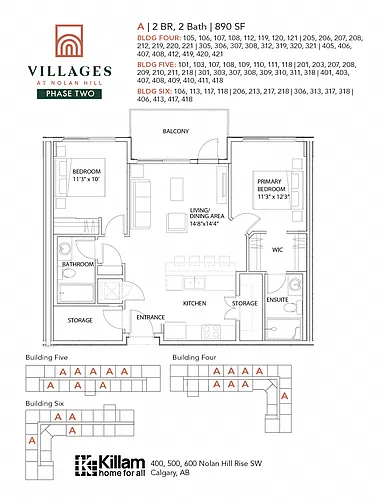 Floor plan Two Bedrooms