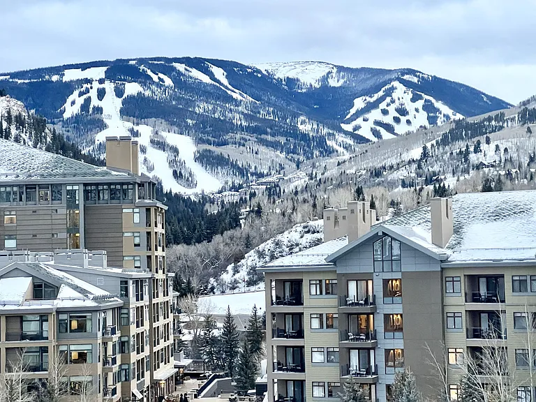 View of Beaver Creek Mountain from the balcony.