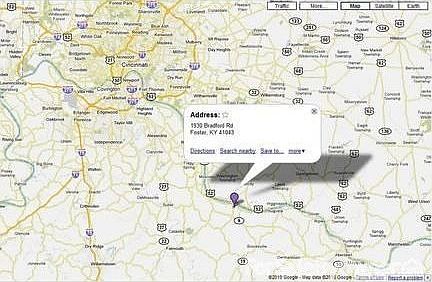 Map of Greater Cincinnati : Located just 36 miles SE of Cint. via AA Hwy (KY Route 9). 45 min. to do