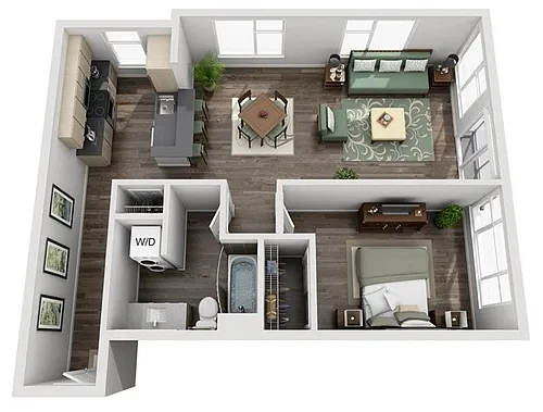 Floor plan 1X1 A