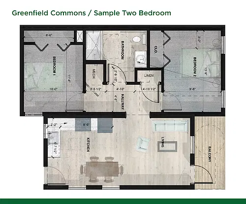 Floor plan 2-Bedroom