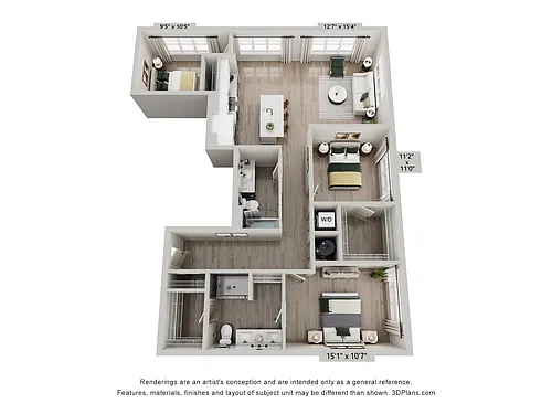 Floor plan 3B ALT