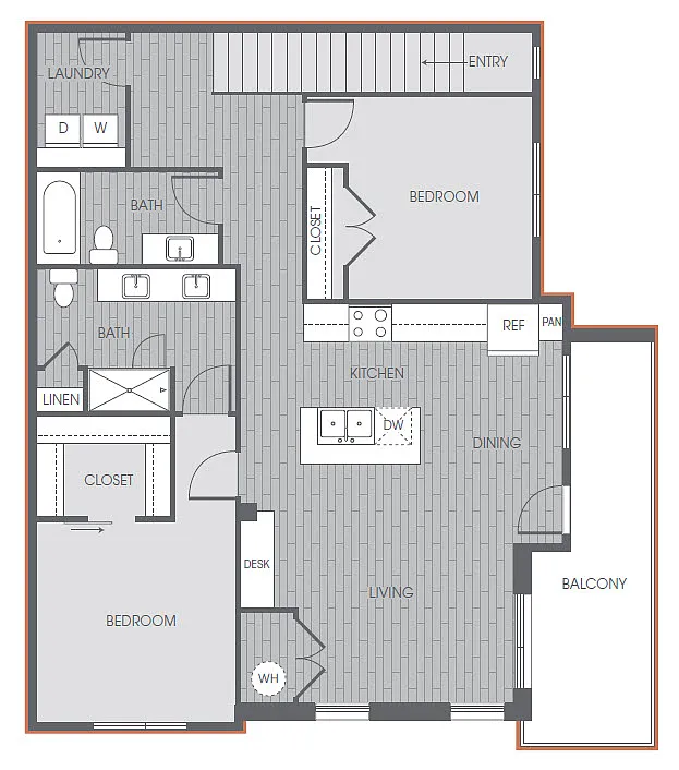 Floor plan 2X2