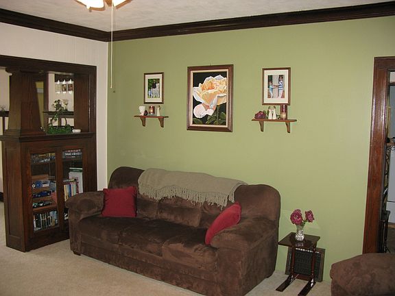 showing 2nd built in oak book case