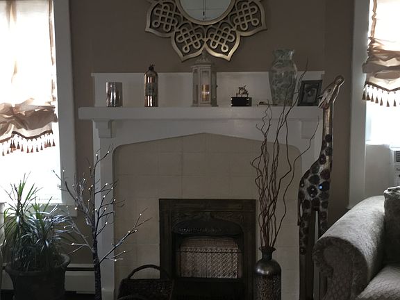 Living room fireplace