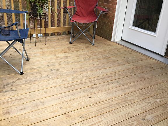 Outside patio leading from French doors in the dining area
