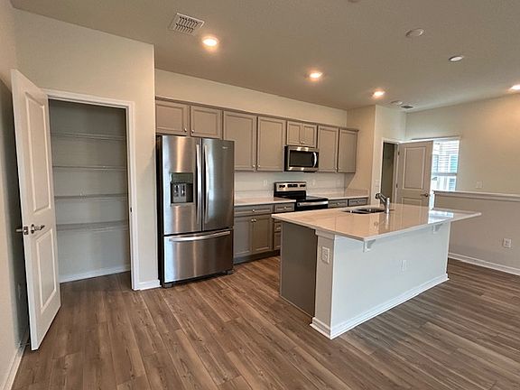 Kitchen with pantry and high-end appliances