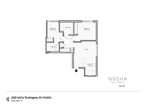Floor plan 2 Bed- 2Bath B