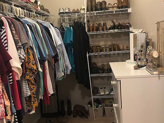 Walk in master closet