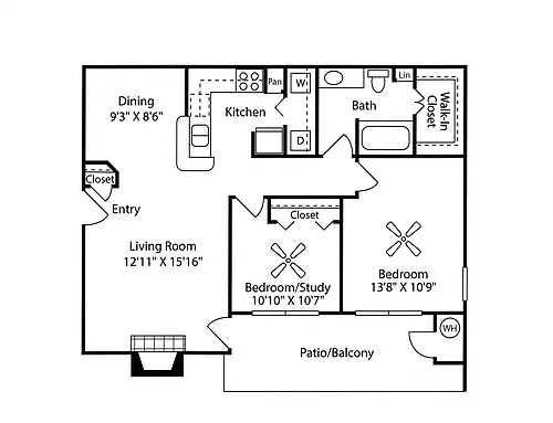 Floor plan B1 + DEN
