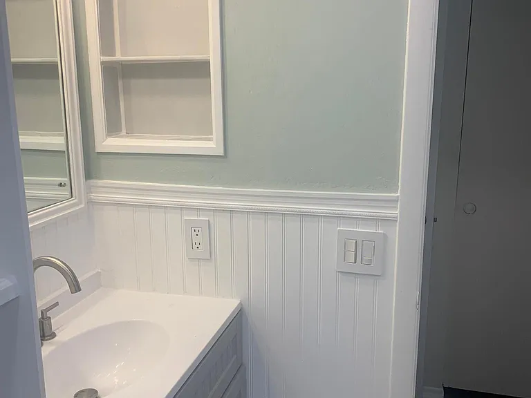 Master bathroom inside bedroom. New update. All new shower, toilet vanity built in cabniet