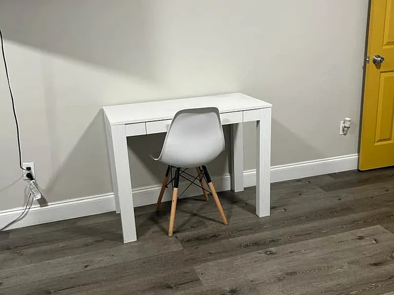 Functional workspace with desk and chair