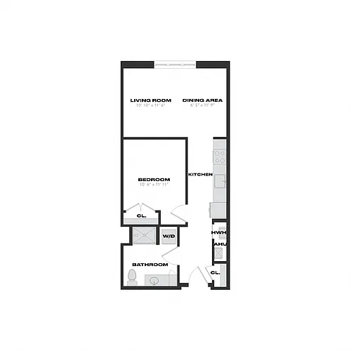 Floor plan 1 Bed/1 Bath-J7