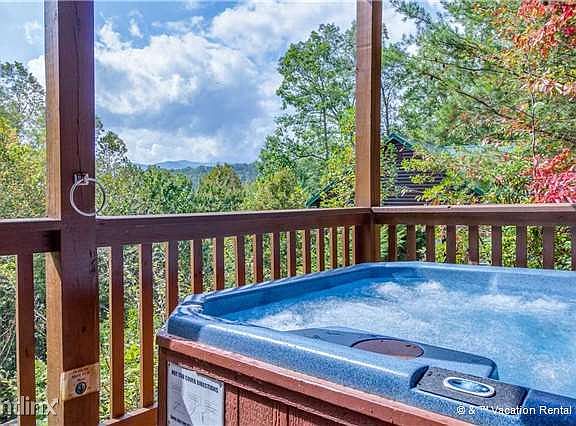 A hot tub with a view