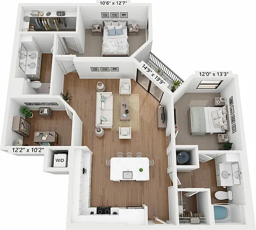 Floor plan Two-Bedroom Apartment