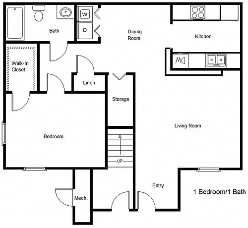 Floor plan One Bedroom