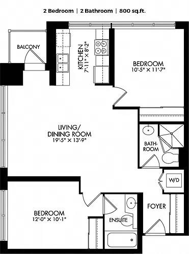 Floor plan 2 Bedroom