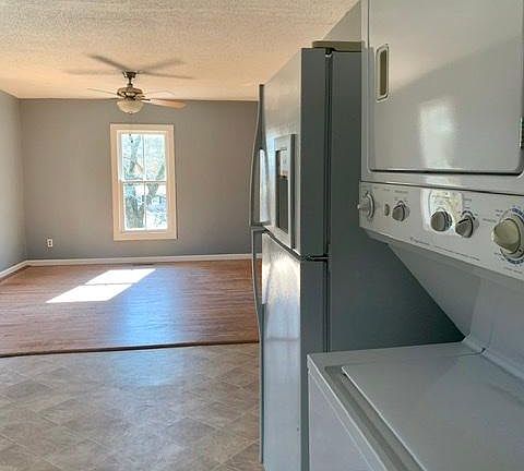 Open kitchen and living area.