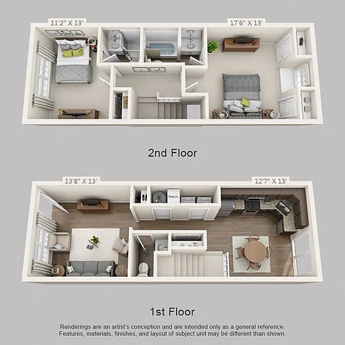 Floor plan St. James Crossing Townhome