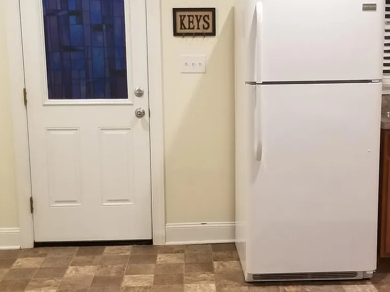 Back door to parking