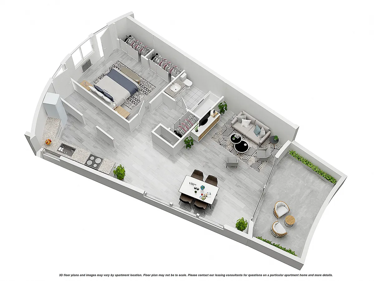 Floor plan 1 BED 1 BATH