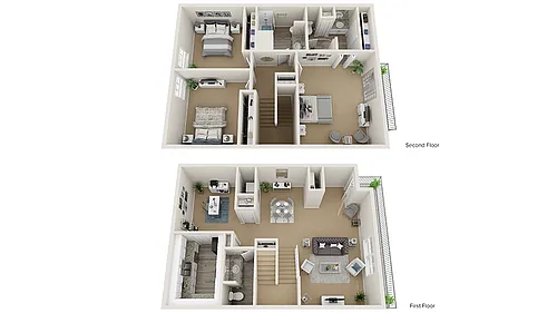 Floor plan 3x2.5 Townhome