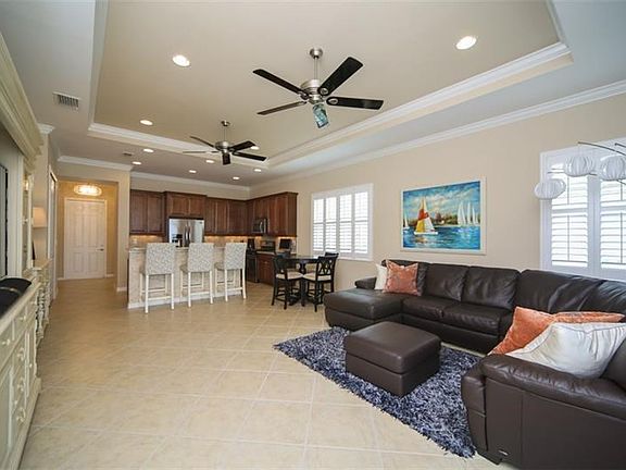 Spacious living area open to the kitchen.