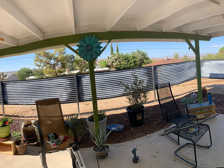 Private back patio