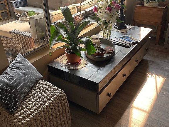 Living room looking to patio