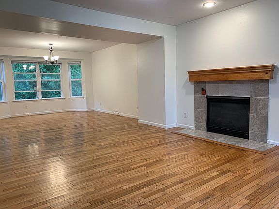 Living room open to dining room